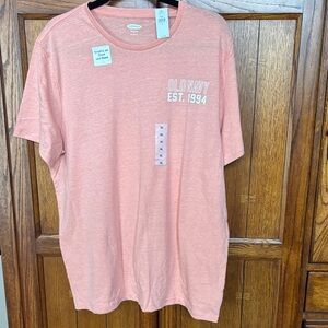 Old Navy Light Pink Logo Tee